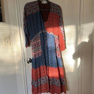 Zara patchwork midi dress